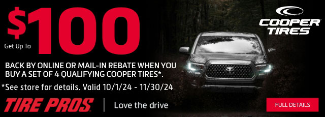 Cooper $100 Rebate Banner