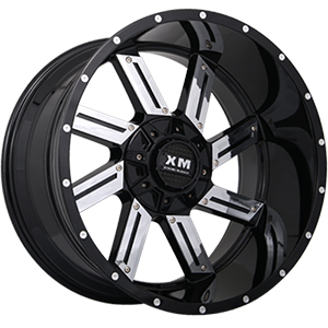 Xtreme Mudder XM319 Gloss Black Chrome Inserts