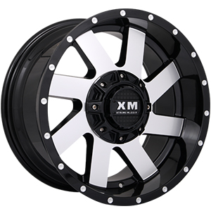 Xtreme Mudder XM322 Gloss Black Machined