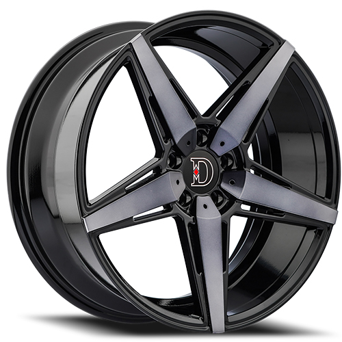 Defy Road Wheels D02 Gloss Black Machined W/ Dark Tinted Clear