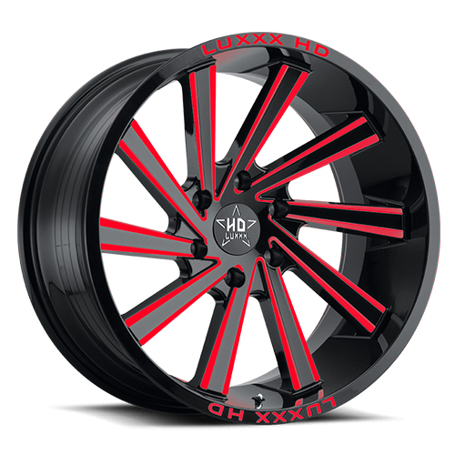 Luxxx HD Offroad LHD-22 Gloss Black With Red Milling