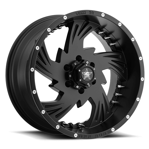 Luxxx HD Offroad LHD-7 Satin Black With Chrome Spike Rivets