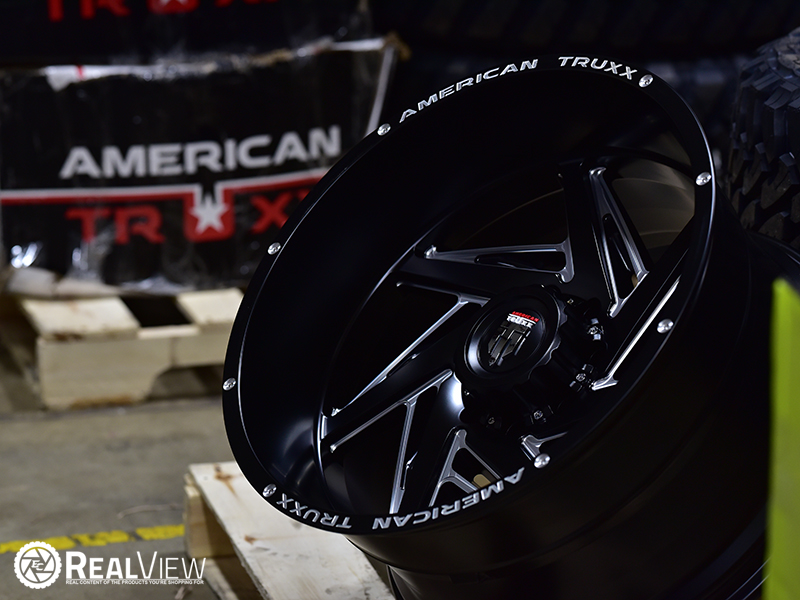 American Truxx At 1906 22x12 44 Black Milled Wheels Rims 