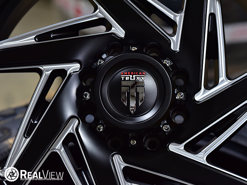 American Truxx At 1906 22x12 44 Black Milled Wheels Rims 