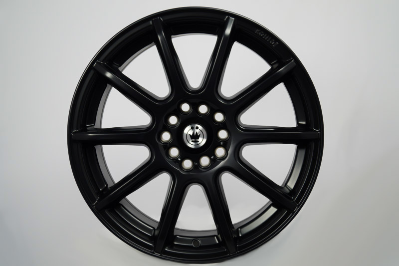 Konig Control 45b 17x7 5 Lug Matte Black Wheels Rims .JPG