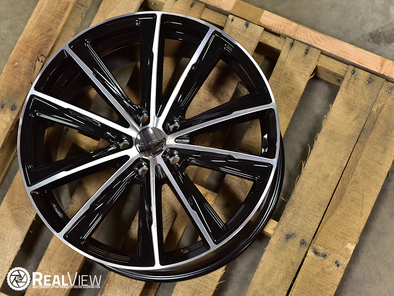 Milani 471 Splinter 20x9 35 Gloss Black Machined Wheels Rims 