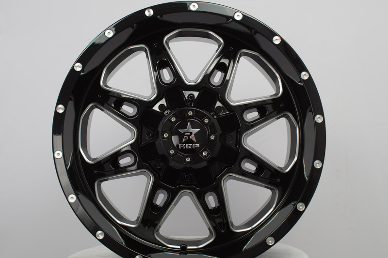 Rbp Rolling Big Power Ak 8 67rbg 20x9 Gloss Black Milled Wheels Rims .JPG