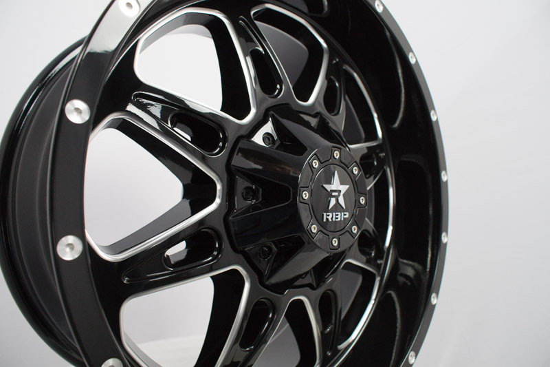 Rbp Rolling Big Power Ak 8 67rbg 20x9 Gloss Black Milled Wheels Rims .JPG