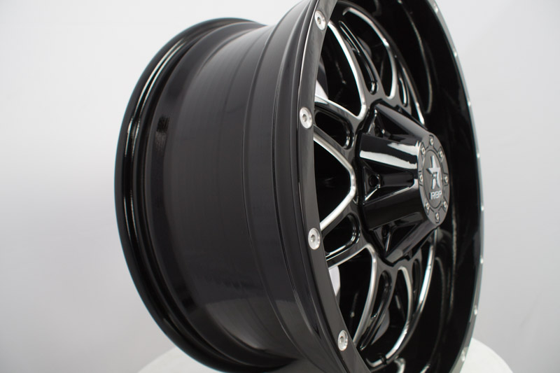 Rbp Rolling Big Power Ak 8 67rbg 20x9 Gloss Black Milled Wheels Rims .JPG