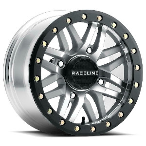 Raceline A91MA UTV Ryno Simulated Beadlock Black Machined