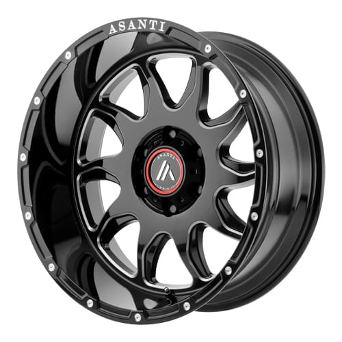 Asanti Offroad AB810 Gloss Black W/ Milled Spokes Photo