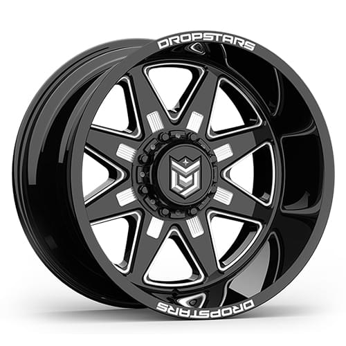 Dropstars DS655 Gloss Black W/ Milled Spokes Photo