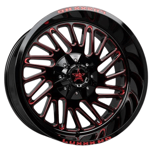 Luxxx HD Offroad LHD-19 Gloss Black With Red Milling Photo