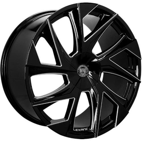 Lexani Ghost 670 Gloss Black W/ Milled Spokes Photo