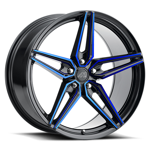 Mach Forged MF.2 Gloss Black With Blue Machined Face Photo