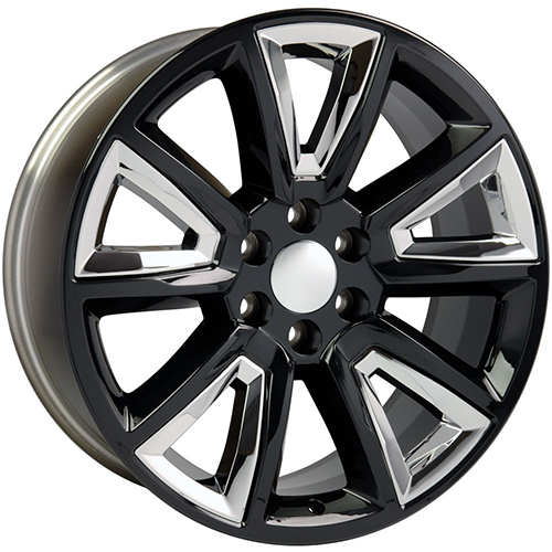 OE Wheels Chevrolet Tahoe CV73 Gloss Black W/ Chrome Inserts Photo