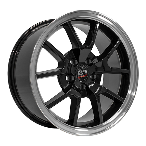 OE Wheels Ford Mustang FR500 FR05 Black W/ Machined Lip Photo