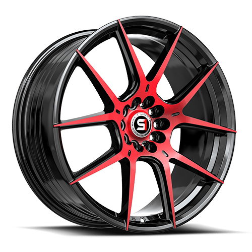 Spec-1 SP-71 Gloss Black W/ Red Machined Accents