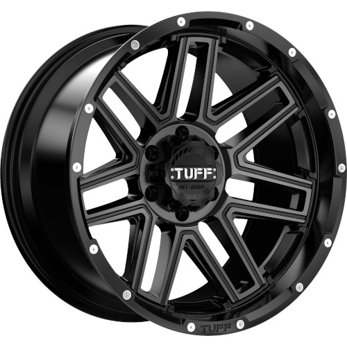 Tuff T17 Satin Black Machined Photo