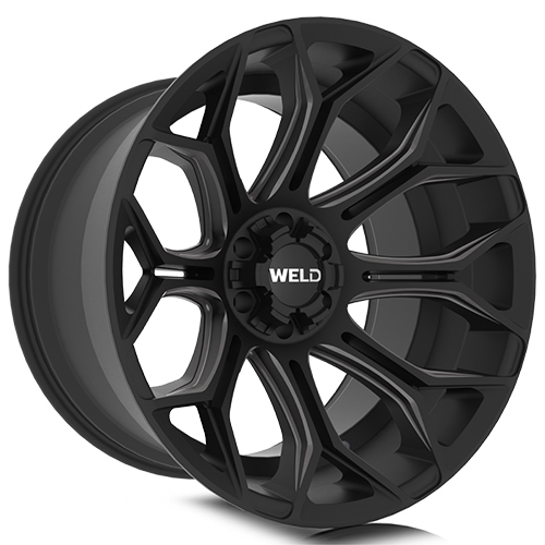 Weld Off-Road Gradient W112 Satin Black Machined DDT Photo